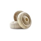 Mini classic wooden toy wheels for a variety of woodworking projects. 1/2-Inch outside diameter, 3/16-Inch thick 1/8-Inch axle pin opening approximately Made of hardwood harvested from responsibly managed forest Stewardship Council (FSC) certified fo...