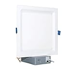 MW Lighting 8 Inch Canless 5 CCT Ultra-Slim Square Baffle LED Downlight with Junction Box,...