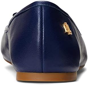 Lauren Ralph Lauren Jayna Ballet Flat for Women - Leather Upper and Breathable Textile Lining with Lightly Padded Footbed French Navy 7.5 B - Medium | Image 2
