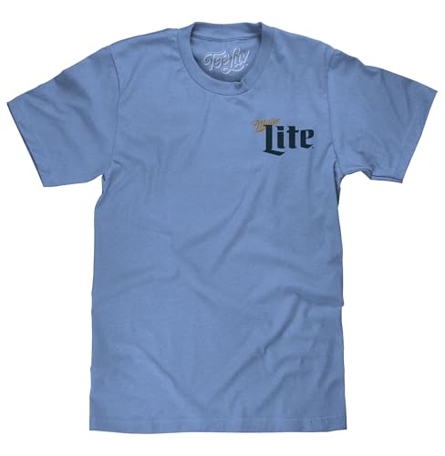 Tee Luv Men's Miller Lite T-Shirt - Milwaukee Wisconsin Miller Light Beer Shirt