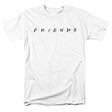 Friends TV Show Logo White T Shirt & Stickers (X-Large)