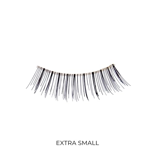 False Lashes for Monolids Sample 3 Pack - Natural Strip Lifting Eyelashes for Asian Eyes - Cute Manga Small Lash Styles - Hannah Cho Beauty