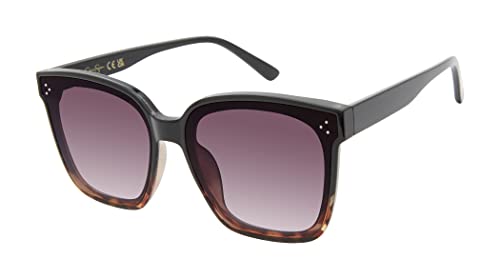Jessica Simpson Womens J6128 Retro Square Sunglasses With Uv400 Protection. Glam Gifts For Her 62 Mm Black Tortoise 62 Mm US