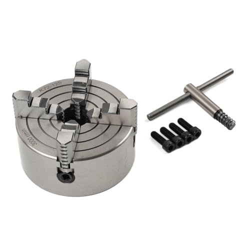 YFUK 5 4 Jaw Lathe Chuck Independent K72-125 Reversible For Grinding Drilling Milling Machines Steel Silve