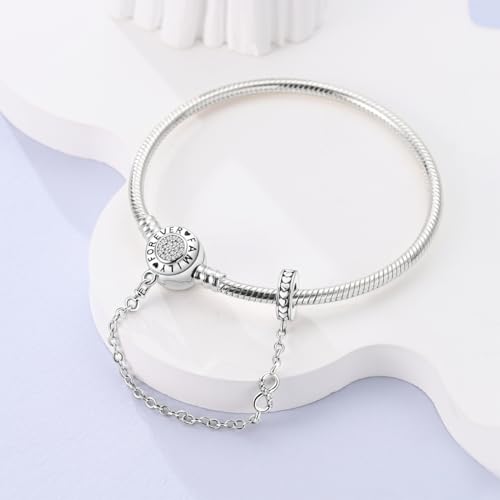 NARMO 925 Sterling Silver Bracelets for Women Love Heart Bracelets Butterfly Snake Bracelets fit Pandora Charm Beads Various Snake Charm Bracelets Size 6.7in-7.9in2