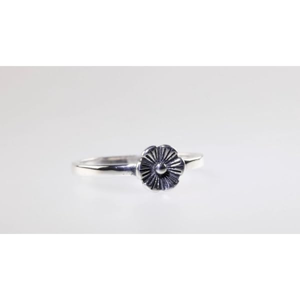 Sterling-Silver-Womens-Simple-Flower-Ring-Unique-925-Band-8mm-New-Sizes-4-12 Sterling Silver Women's Simple Flower Ring Unique 925 Band 8mm New Size 5