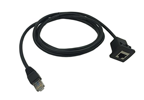 Cerrxian 4351120039 Rj45 Male To Female Lan Ethernet Network Cat 5E Panel Mount Cable thumb #1
