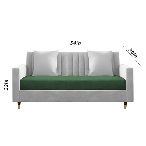 Image of Casaliving Garcia 3+2 Seater Sofa Set for Living Room (Green - Grey)
