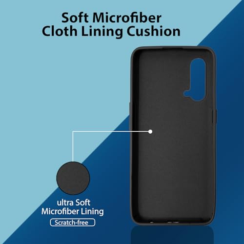 Image of LIRAMARK Liquid Silicone Soft Back Cover Case for OnePlus Nord CE (Black)