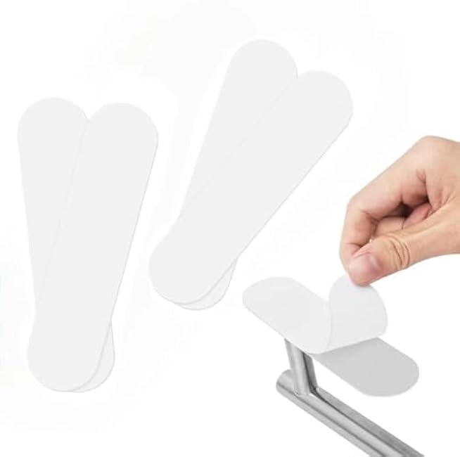 Self Adhesive Strips, Replacement Adhesive Strips Compatible with Self Adhesive Paper Towel Holder, Paper Towel Holder Under Cabinet, 5.7 x 1.6 Inch (4 Pack)