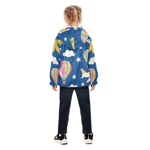 GuoChe Hot Air Balloons and Airplanes Boy Hooded Fleece Jacket4