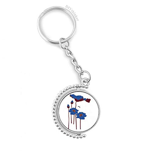 Llavero de flor de loto azul para organizar las llaves de casa con estilo natural