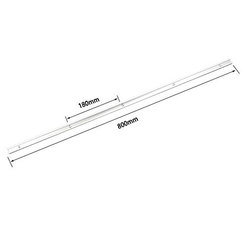 belupai 800mm T-Track T-Slot Mitre Track Jig T Tornillo Accesorio Ranura 19x9.5mm para Mesa Sierra Router Herramienta de carpintería de mesa
