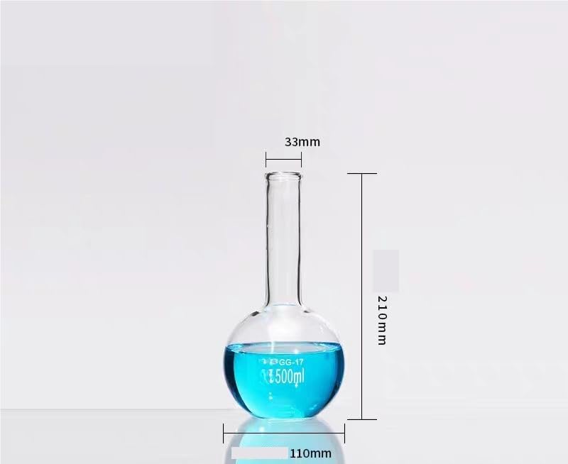 Matraz de cuello largo y fondo : experimentos de laboratorio(500ml)