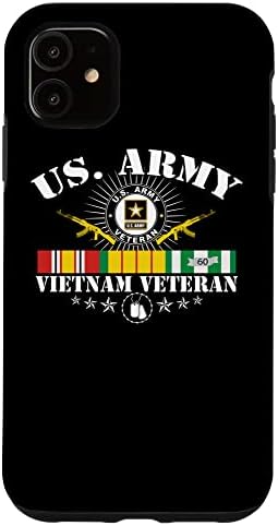iPhone 11 US Army Vietnam Veteran USA Flag Vietnam Vet Flag Men Women Case