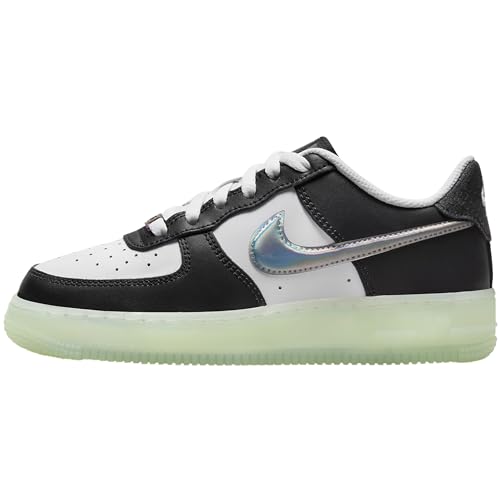 Nike Air Force 1 LV8 Big Kids' Shoes (FZ5529-103, White/Vapor Green/Black) Size 3