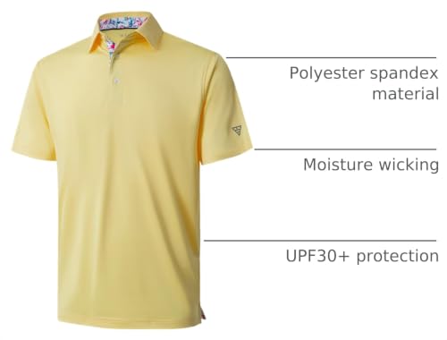 Image of Mens Polo Shirts Short and Long Sleeve Casual Solid Stylish Dry Fit Performance Designed Collared Golf Polo Shirts for Men