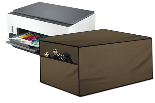 The Furnishing Tree Polyester Waterproof & Dustproof Printer Cover – Compatible with Smart Tank HP 580 Printers, Beige , Dimensions in DxWxH - ( 36.5x45.5x16.5 CM)