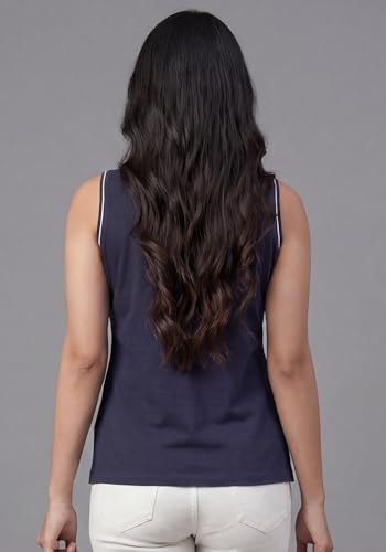 Image of Wear Your Opinion Mandarin Collar Sleeveless T Shirt for Women Top
