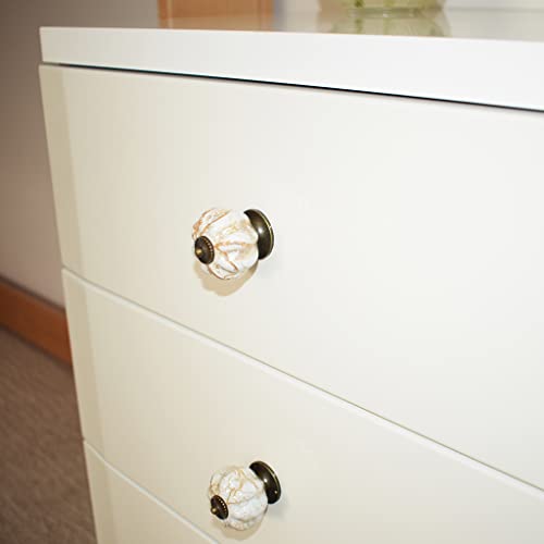 Hanlinggg Cabinet Knobs 10 Pack Ceramic Antique Pumpkin Door Knob Cupboard Dresser Drawer Kitchen Furniture Pulls Handles With 3 Kinds Of Screws #TOP2