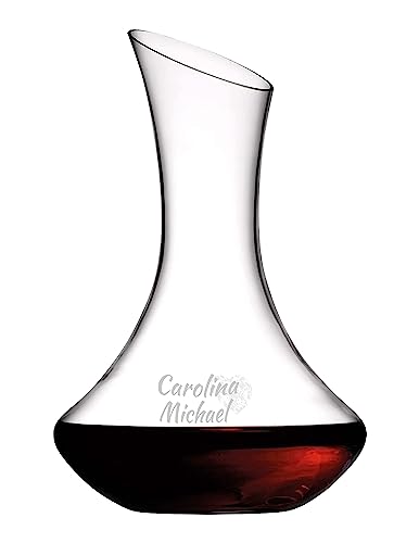 Decanter Per Vino Rosso Da 1800 Ml - Set 4 Pezzi Con Aeratore, Caraffa In Cristallo Senza Piombo, Idea Regalo - Foto 6