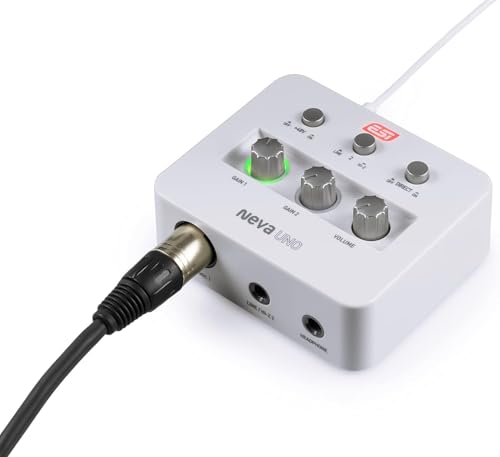 Image of ESI Neva UNO | Professional 24-bit /192kHz 2x2 USB Audio Interface for PC and Mac with XLR, Line, and DI Inputs, Podcasting, and Streaming, Perfect for Guitarists, Music Production Software Included