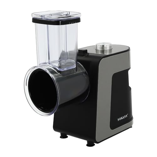 Rapeuse Legume Electrique,Coupeur de Légumes Électrique 5 En 1 1000W Hachoir Multifonctionnel Râpe avec 10 Lames,Pour Râper Pommes Terre,Radis,...