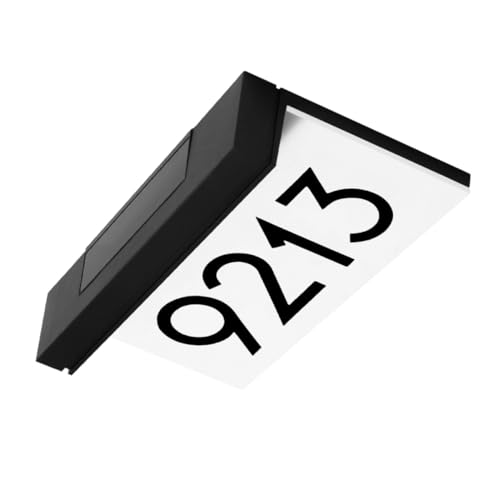 LIFKOME Luz Solar Para Exteriores Números De Casa, Lámpara Led Para Patio Energía Solar, Resistente y Fácil De Instalar, Señal De Dirección Para Uso Exterior, Kit De 1 Unidad