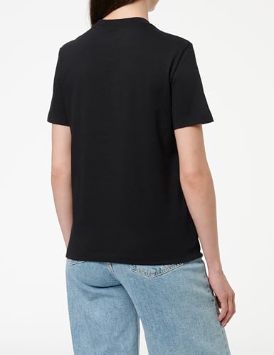 Calvin Klein Damen T-Shirt Kurzarm Classic Logo Tee aus Baumwolle, Schwarz (Black), XS – Ansicht 3