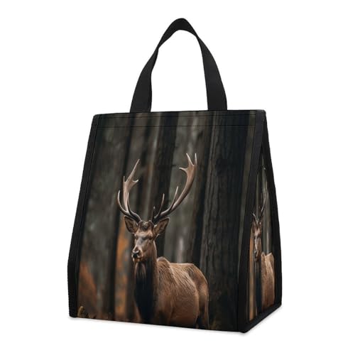 FodPand Elk in The Grove Insulated Lunch Bag for Women/Men Cooler Bag for Adults Portable Lunch Box...