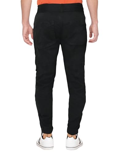 Image of Men's Regular Fit Solid Cargo Pants