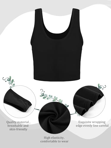 Bencailor 6 Pcs Girls Crop Top Cropped Tank Tops Camisole Sleeveless Dance Top3