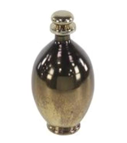 Artisan-Crafted Antique-Style Gold Glass and Aluminum Bud-Shaped Bottle for Modern Decor