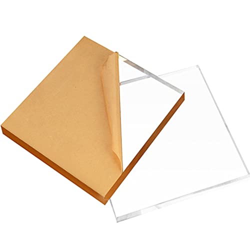 Hojas de Acrílico Panel Divisorio Acrílico para Protector contra Estornudos, Marco Rectangular Transparente con Enmascaramiento Protector, Tablero de Vidrio Plexiglás de Usos Múltiples para El Hogar Cover