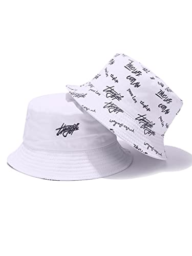 Image of Packable Reversible Printed Bucket Hat Unisex for Men Women Beach Fisherman Cap