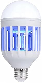 Bug Zapper Light Bulb 2 in 1 Mosquito Killer Lamp LED Electronic Insect & Fly Killer Indoor & Outdoor Insect Zapper insect traps, Fly Zapper Safe & Non-Toxic Silent & Effortless Operation pest control