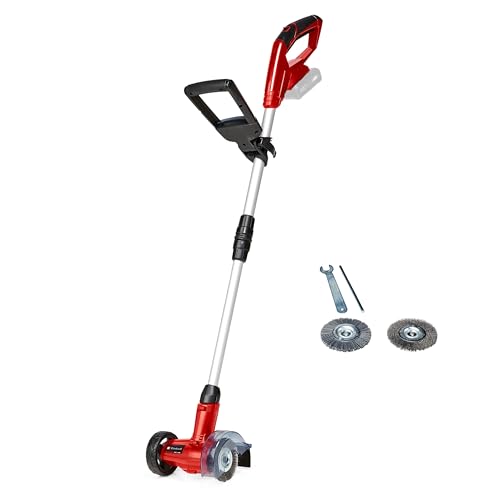 Einhell Akku-Fugenreiniger GC-CC 18 Li Solo Power X-Change (stufenloser Teleskop-Führungsholm, wechselbare Bürsten, Lieferung ohne Akku und Ladegerät)