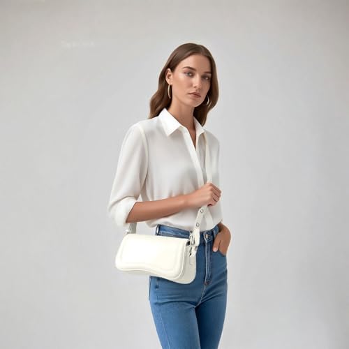 Zengmei Vegan Leather Purse for Women, Trendy Saddle Shoulder Bag, Convertible Crossbody Clutch2