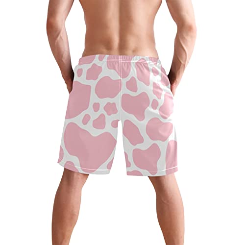 Men's Tropical Palm Leaves Swim Trunks, Quick Dry Beach Board Shorts with Mesh Lining and Pockets3