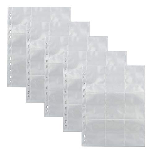 Jigitz Trading Card Binder Sleeves - 9 Pocket Trading Card Pages Collectable Card Game and Baseball Card Sleeves, 30pg