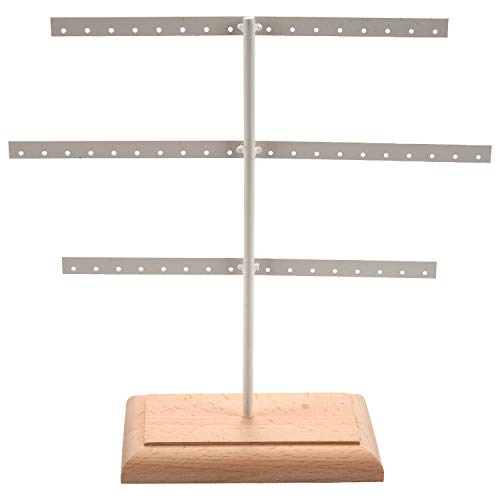 RETYLY Mode 52 Crochet Les Bijoux Boucle d'oreille L'Organisateur Boucle d'oreille Organisateur Titulaire Suspendu PréSentoir de Collier Titulaire de la Bo？Te Grille Porte Bijoux Blanc Cover