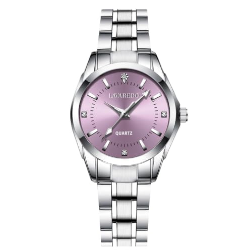 aswan watch Orologio Analogico al Quarzo Donna con Cinturino in Acciaio Inossidabile,Orologio da Donna Classico ed Elegante con Quadrante Decorato con Diamanti,Lancette Luminescenti,Cassa da 29.5MM