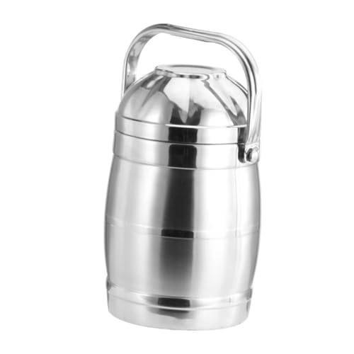 Toyvian Boîte Alimentaire Inox Double Thermique Récipient Repas Séparé Bol Conserve-Chaleur pour Soupe Déjeuner Facile à Nettoyer Usage Scolaire et Bureau