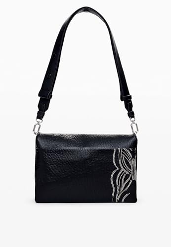 Desigual Sac à main en polyuréthane pour femme, noir, Noir, Taille unique