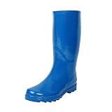 Mega Man DIY Costume Guide 7 West Blvd Women’s Mid-Calf Rainboots in Blue