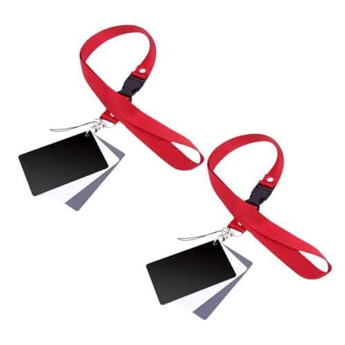 DIYEAH 2Sets Portable Exposure Reference Cards Lightweight Color Calibration for Photographers Includes White and Grey Options for Accurate Photography Adjustments