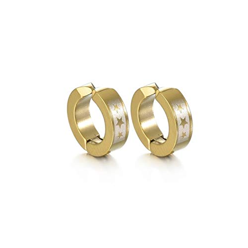 QIN Bollo de Oreja de Acero Inoxidable Unisex Tornillo Barbell Piercing Pendientes Pendientes Hombres Hombres Decoración de la joyería