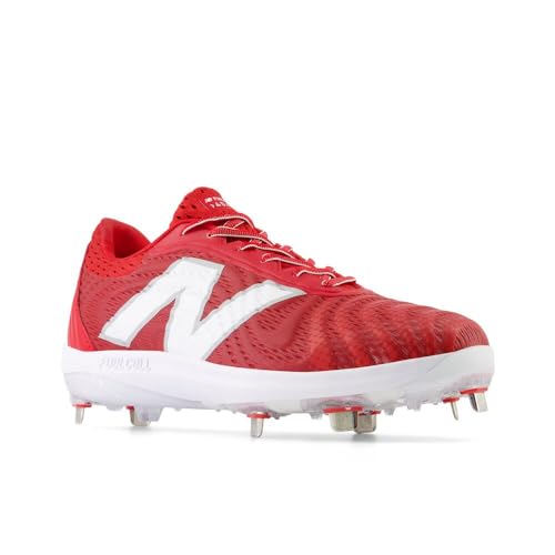 New Balance Men's FuelCell 4040 V7 Metal Baseball Shoe, Team Red/Optic White, 5 M