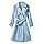 Vancavoo Trench Coat Femme Manteau Printemps Long Veste Blouson Classique Double Boutonnage Blazer Manteau Jacket Coat Automne Hiver Outwear,Bleu,XL