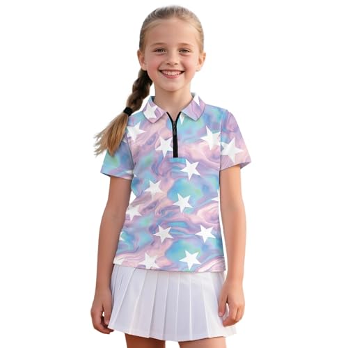 Haut de tennis filles évite la chaleur style dégradé étoilé